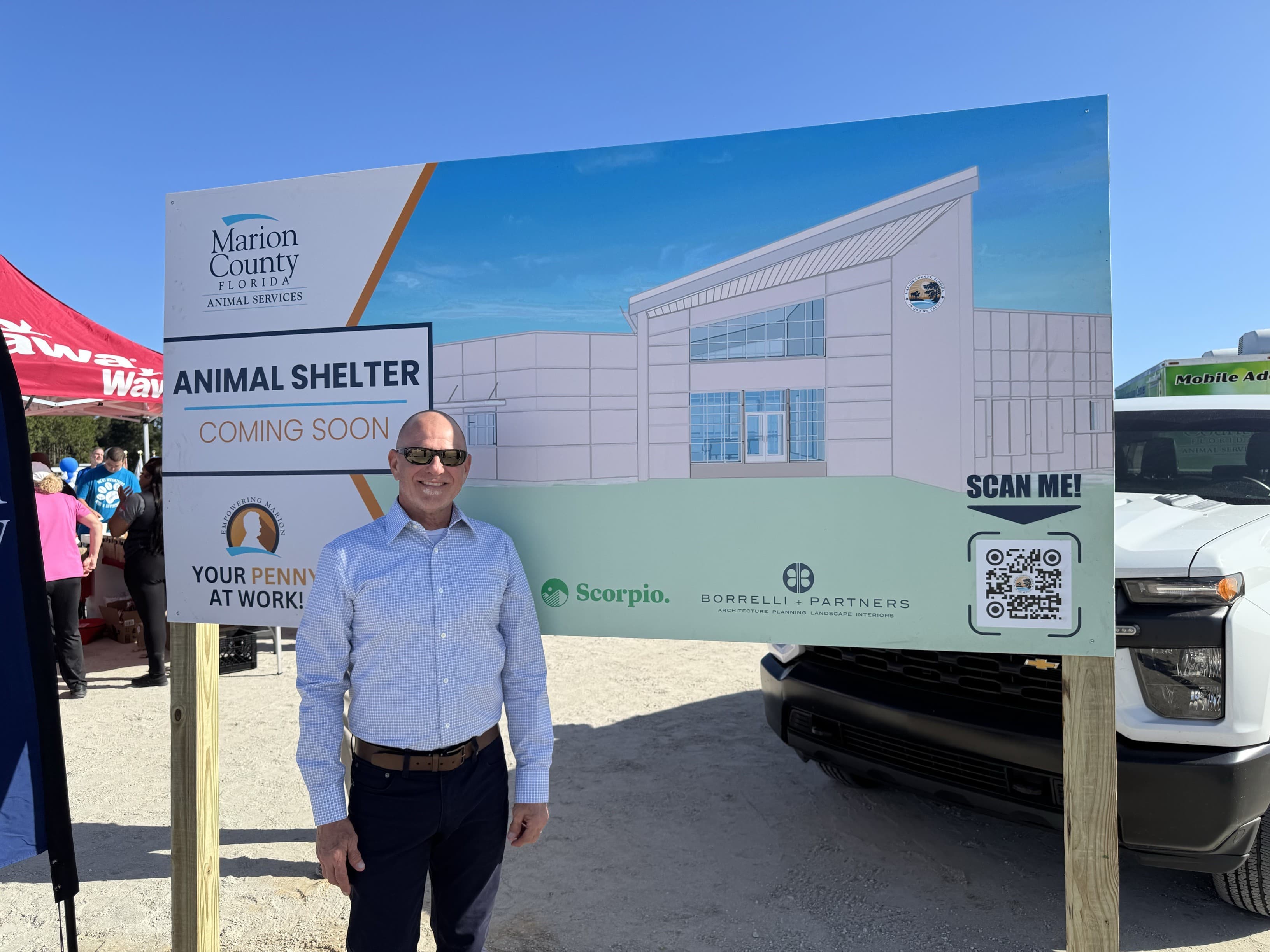Jorge at Marion C Animal Shelter Groundbreaking thumbnail image.