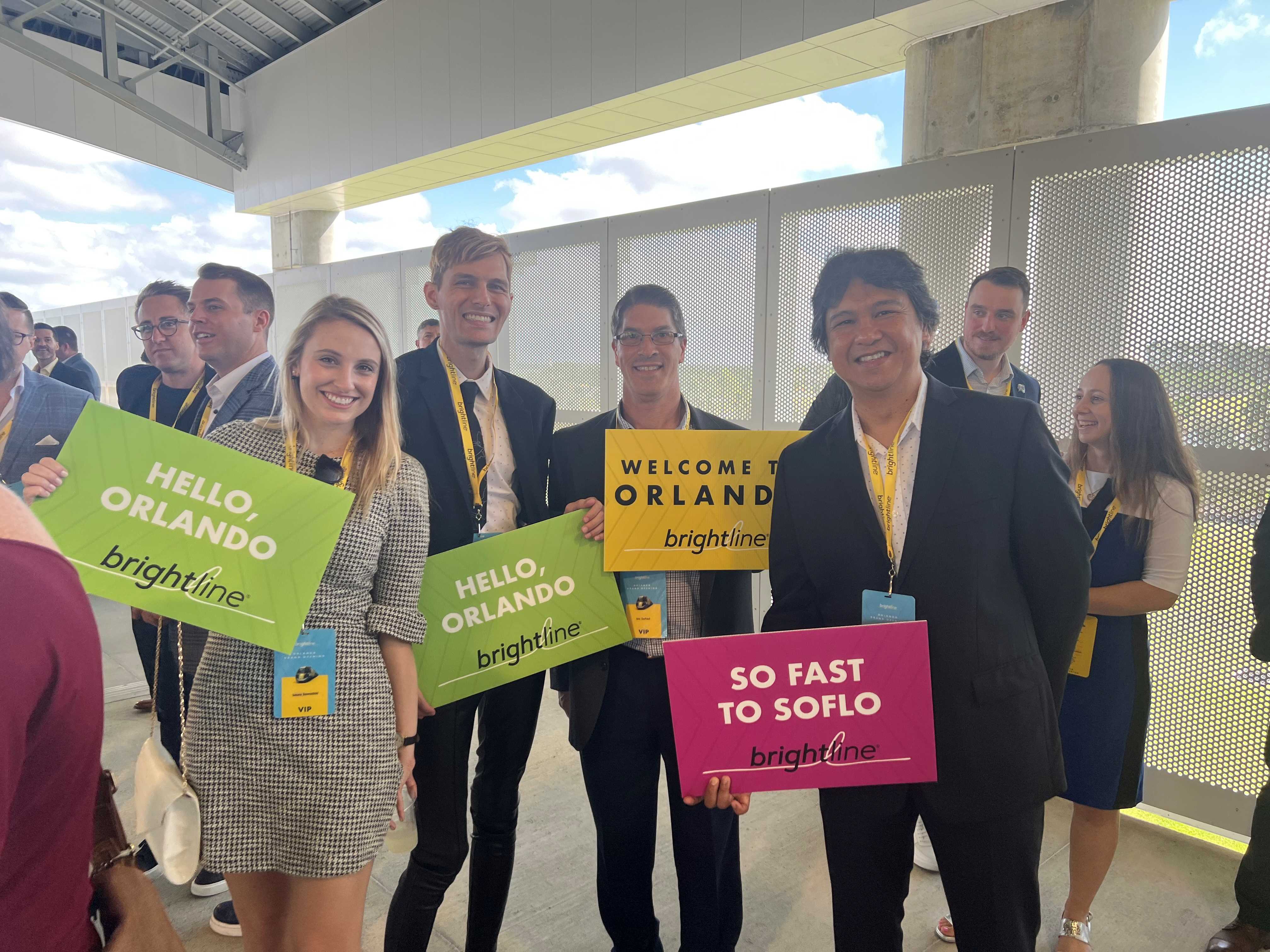 Brightline Grand Opening - Team at track thumbnail image.