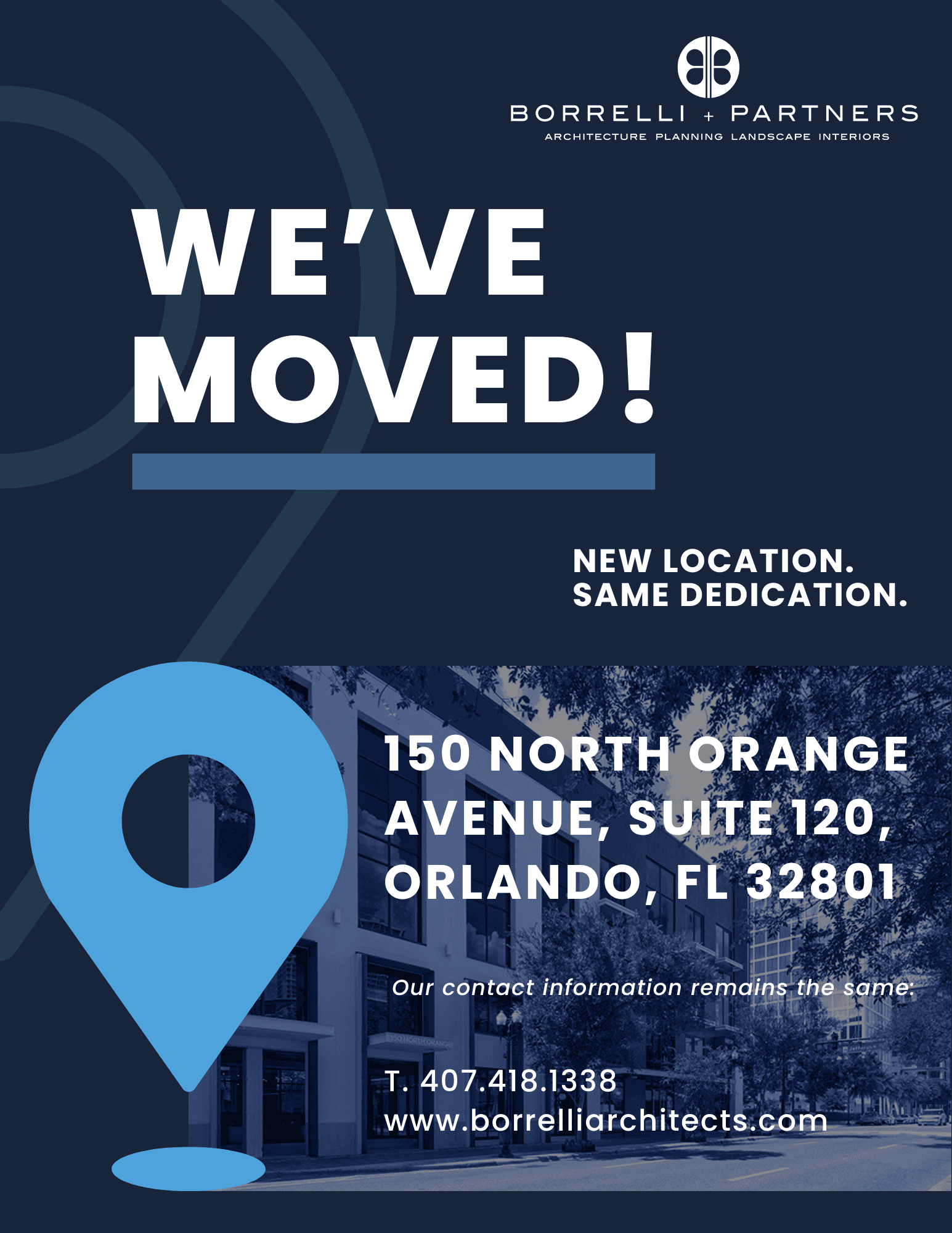 WE'VE MOVED! New Office in Downtown Orlando