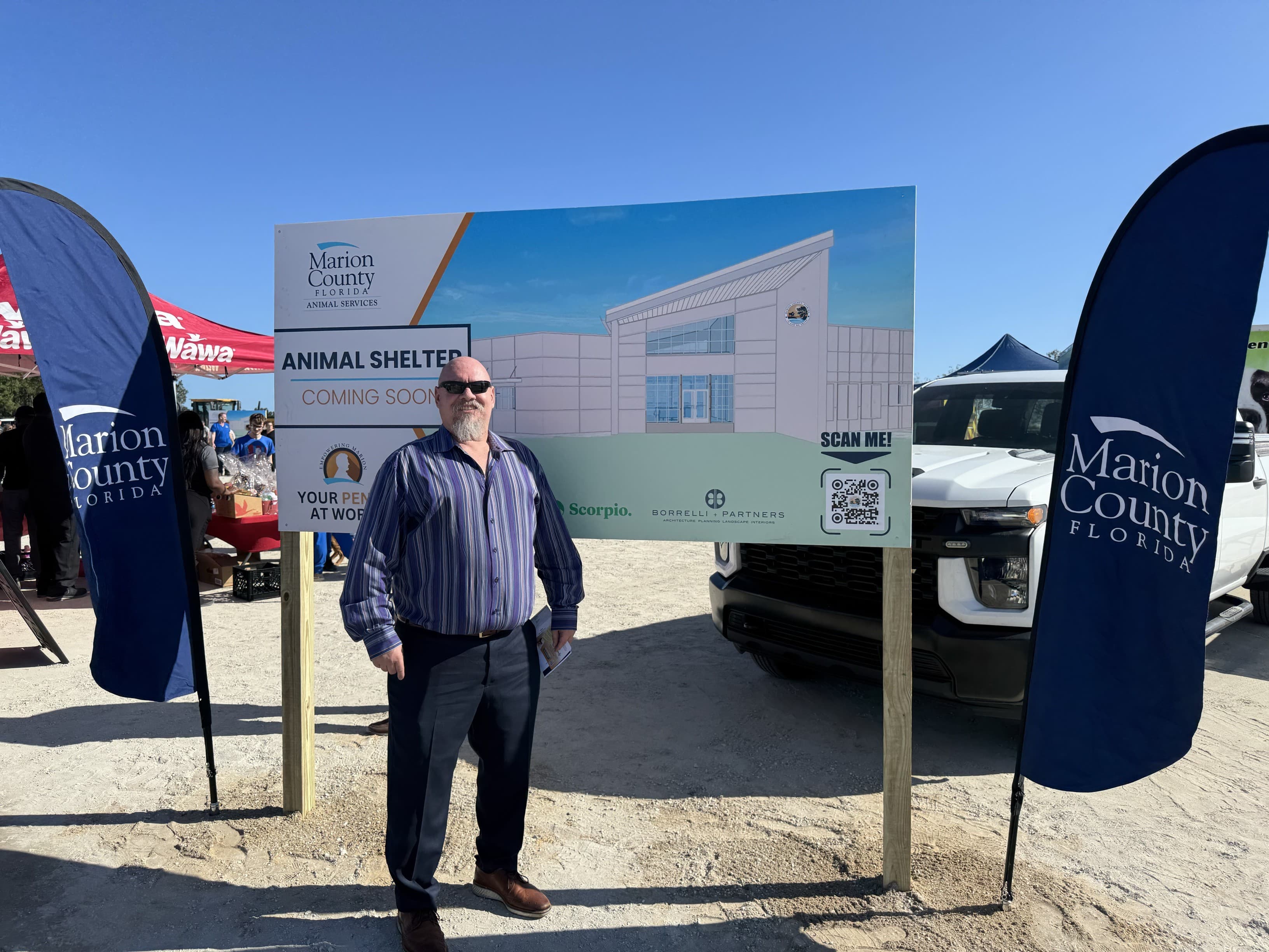 Dan at Marion C Animal Shelter Groundbreaking thumbnail image.